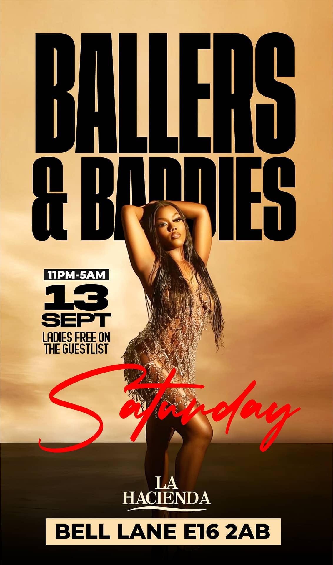 BAND 4 BAND | SATURDAYS | Sat 13th of SEP | @ LA HACIENDA E16 2AB